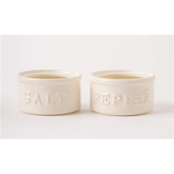 Salt & Pepper Cellar, Off-White, 6" X 3.5" dia - Picture 4 of 6